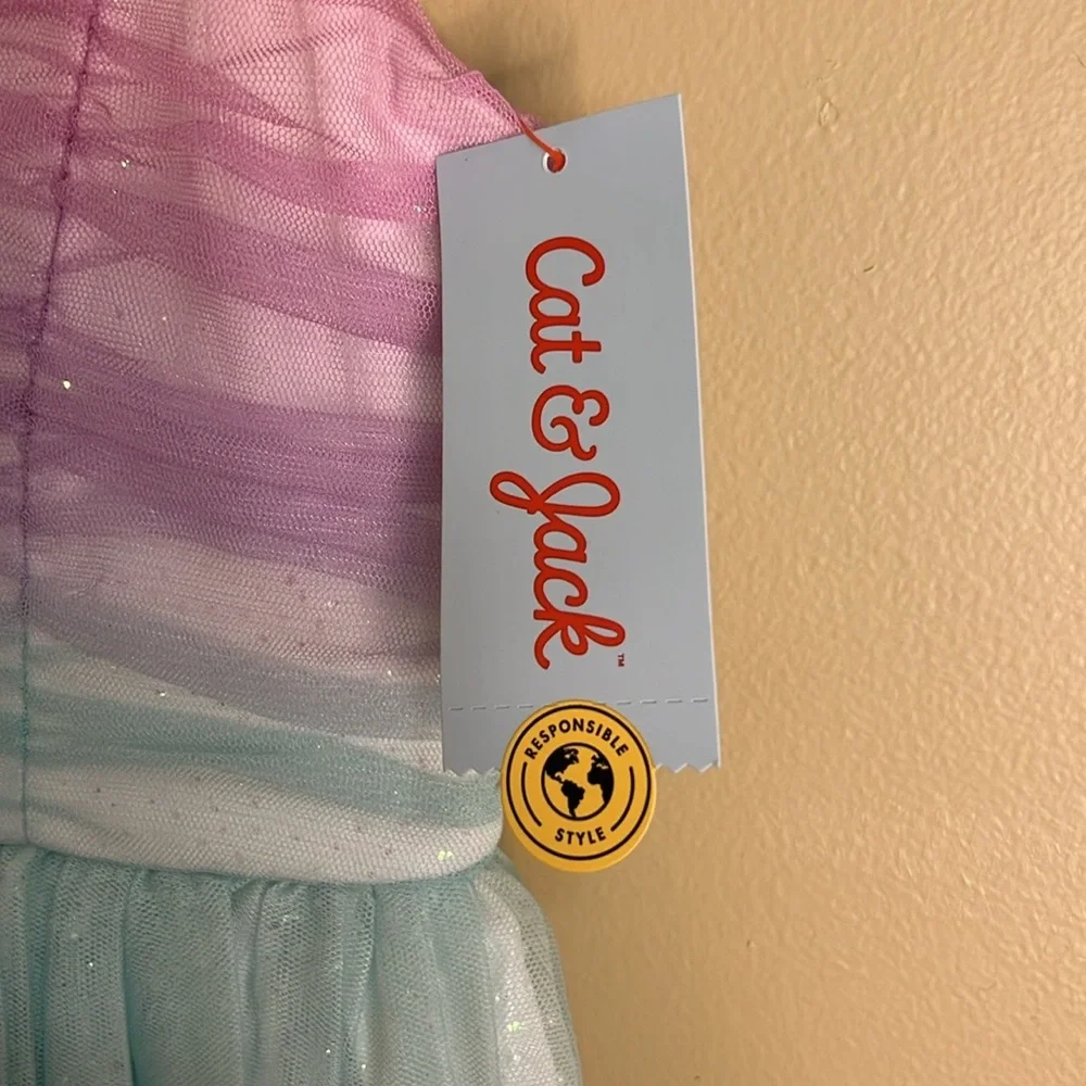 Cat & Jack pastel shimmering dress small 6/7